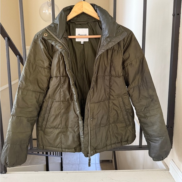 Madewell Travel Buddy Packable Puffer in Kale Size XS - Picture 6 of 12